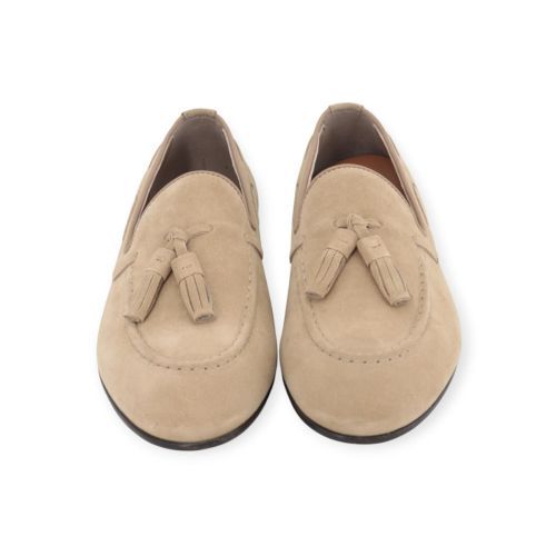 Frau 71B2 heren mocassin in beige suede.