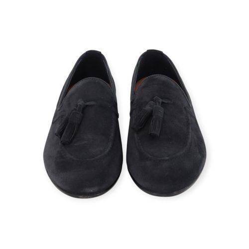 Frau 71B2 heren mocassin in blauw suede.