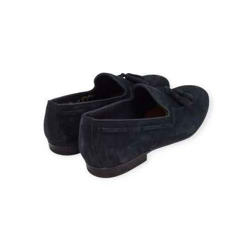 Frau 71B2 heren mocassin in blauw suede.