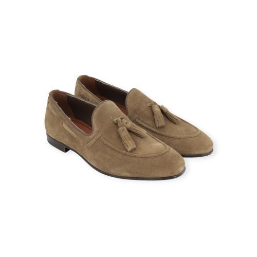 Frau 71B2 heren mocassin in kaki (groen) suede.