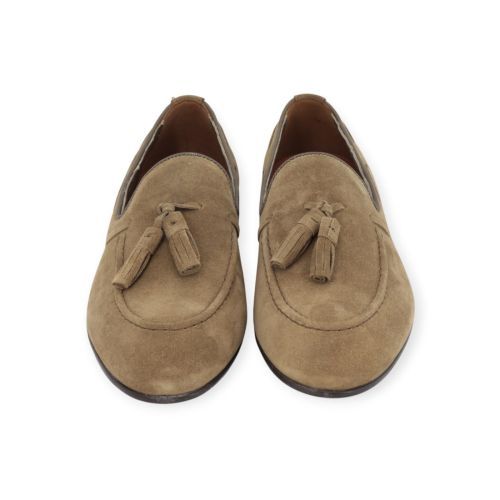 Frau 71B2 heren mocassin in kaki (groen) suede.