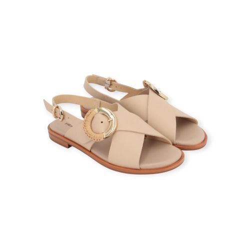 Frau 85M9 dames sandaal in beige leer. Frau 85M9 dames sandaal in beige leer.