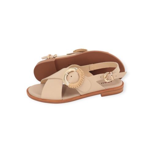 Frau 85M9 dames sandaal in beige leer. Frau 85M9 dames sandaal in beige leer.