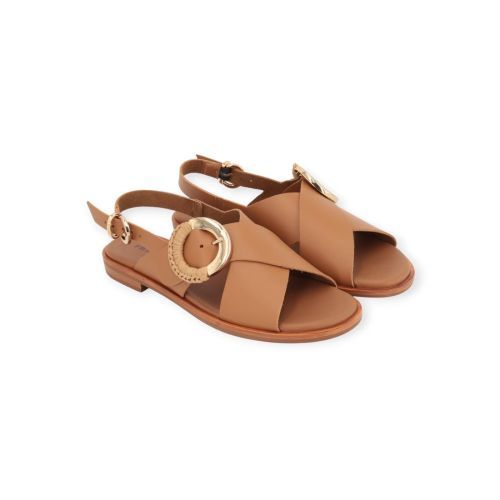 Frau 85M9 dames sandaal in cognac leer. Frau 85M9 dames sandaal in cognac leer.