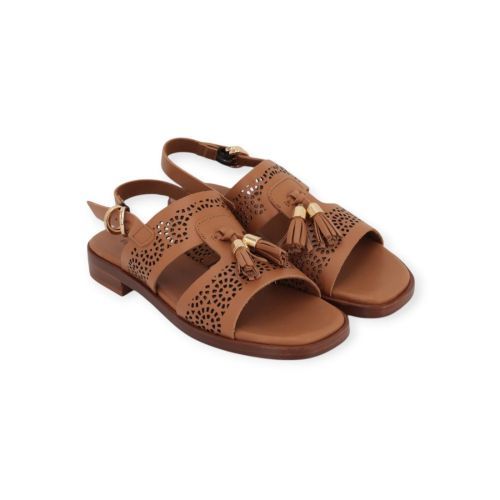 Frau 87R1 dames sandaal in cognac leer.