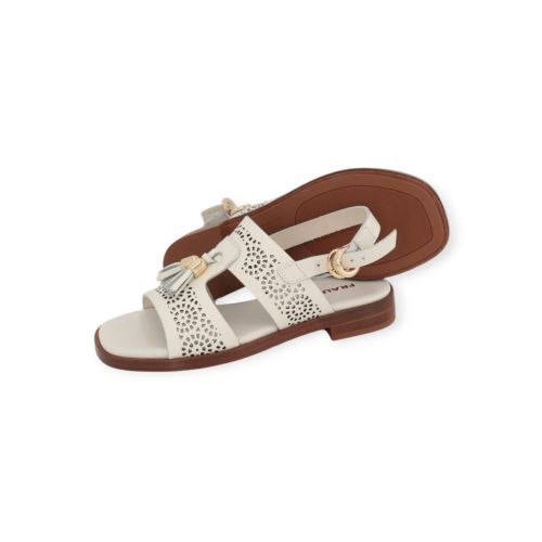 Frau 87R1 dames sandaal in off wit leer.