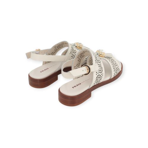 Frau 87R1 dames sandaal in off wit leer.