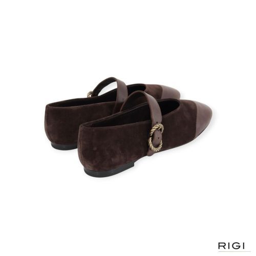 Frau Dallas ballerina van Frau in bruin suede leer voor dames. Frau Dallas ballerina van Frau in bruin suede leer voor dames.