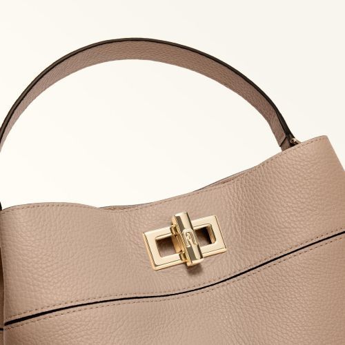 Furla Amelia Bucket Bag hand-en schoudertas voor dames in beige leer