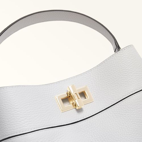Furla Amelia Bucket Bag hand-en schoudertas voor dames in offwit leer