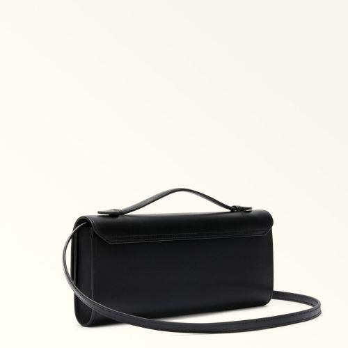 Furla Clara crossbody handtas in zwart leer voor dames. 