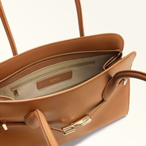 Furla Hand- en schoudertas Cognac dames (Goccia L Dome WB01504-BX3104-RY000 - Goccia L Dome WB01504-BX3104-R) - Rigi