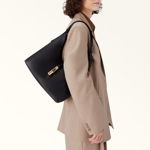 Furla Hand- en schoudertas Zwart dames (Goccia M Hobo WB01499-BX3104-O6000 - Goccia M Hobo WB01499-BX3104-O) - Rigi