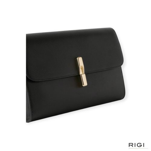 Furla Iride clutch in nero, zwart leer voor dames.