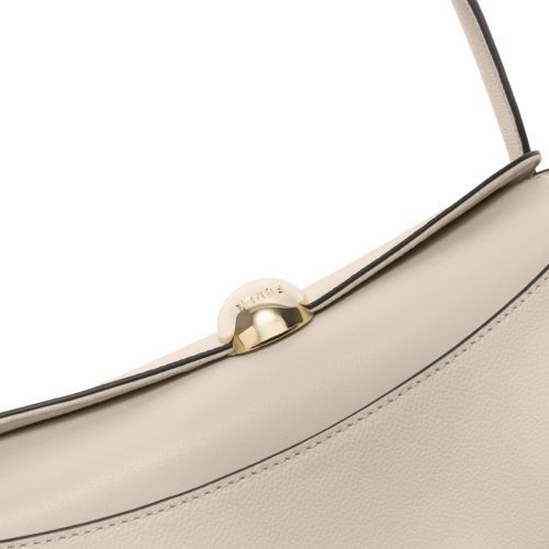 Furla Nicole M Boston dames handtas in off wit leer. Furla Nicole M Boston dames handtas in off wit leer.