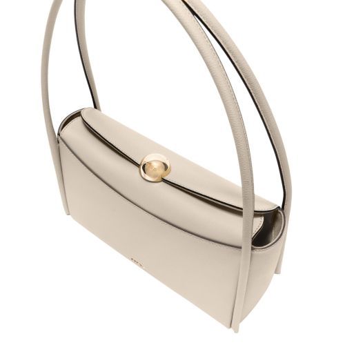 Furla Nicole M Boston dames handtas in off wit leer. Furla Nicole M Boston dames handtas in off wit leer.