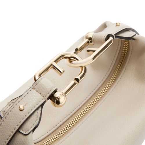 Furla Tonie Mini Hobo dames handtas in off wit leer.