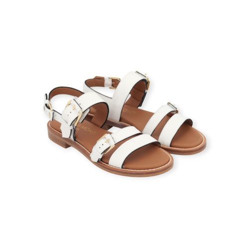 Gessica Monti 2029 dames sandaal in wit leer. Gessica Monti 2029 dames sandaal in wit leer.