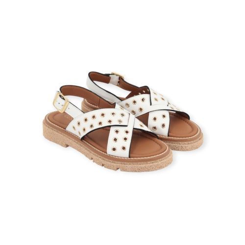 Gessica Monti 2030 dames sandaal in wit leer. Gessica Monti 2030 dames sandaal in wit leer.