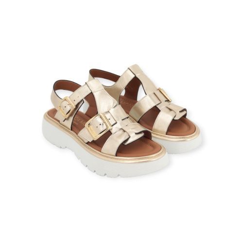 Gessica Monti 2036 dames sandaal in goud shinning leer.