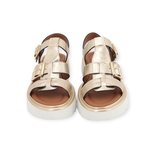 Gessica Monti 2036 dames sandaal in goud shinning leer.