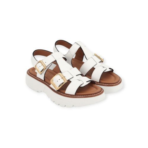 Gessica Monti 2036 dames sandaal in wit leer. Gessica Monti 2036 dames sandaal in wit leer.