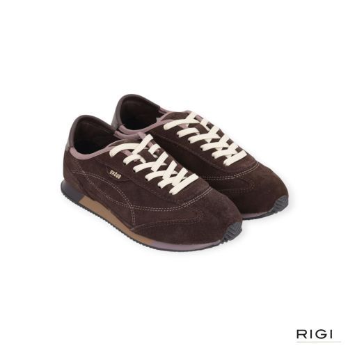 Ghoud Rush Minima Low sneaker in bruin suède voor dames. 