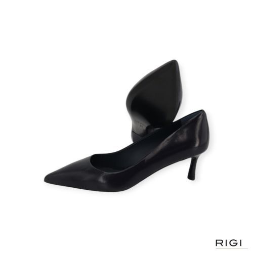 Gianmarco F. pump AW007 in blauw leer voor dames. Gianmarco F. pump AW007 in blauw leer voor dames.
