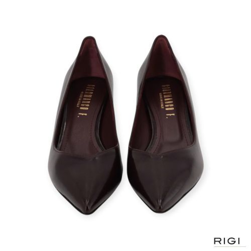 Gianmarco F. pump AW008in bruin leer voor dames. Gianmarco F. pump AW008in bruin leer voor dames.