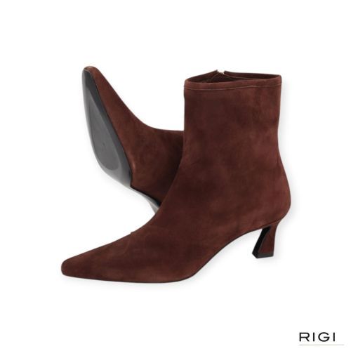 Gianmarco F AW052 dames enkellaars in bruin suede leer. Gianmarco F AW052 dames enkellaars in bruin suede leer.