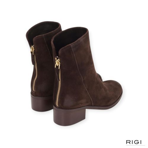 Gianmarco F. AW125 enkellaars in bruin suède voor dames. Gianmarco F. AW125 enkellaars in bruin suède voor dames.