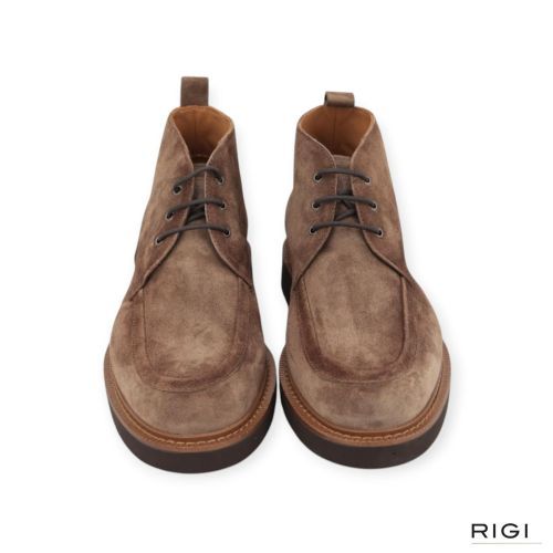 Giorgio heren enkellaars - boot in het taupe (douglas) suede leer.