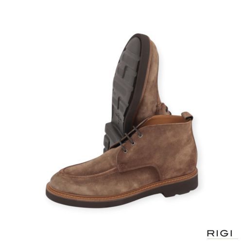 Giorgio heren enkellaars - boot in het taupe (douglas) suede leer.