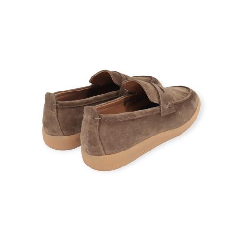 Giorgio heren mocassin in licht bruin suede.