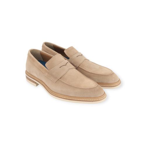 Giorgio heren mocassin in zand suede.