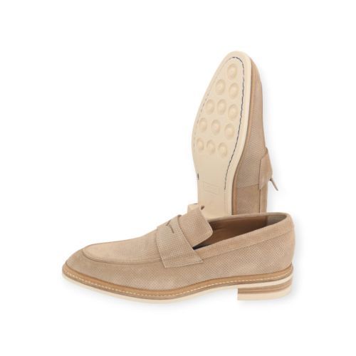 Giorgio heren mocassin in zand suede.