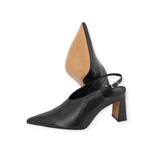 Guglielmo Rotta pump dames slingback in het zwart leer.