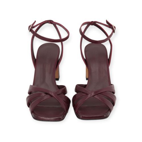 Guglielmo Rotta sandaal in bordeaux, burgundy leer voor dames.