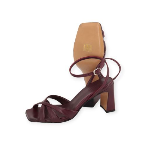 Guglielmo Rotta sandaal in bordeaux, burgundy leer voor dames.