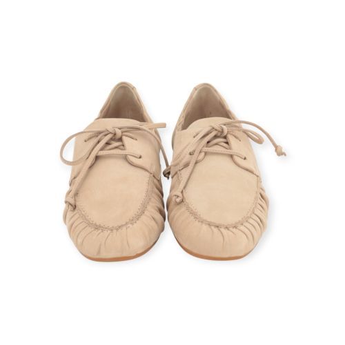 Guglielmo Rotta Sailor veter / mocassin dames schoen in het beige nubuck leer.