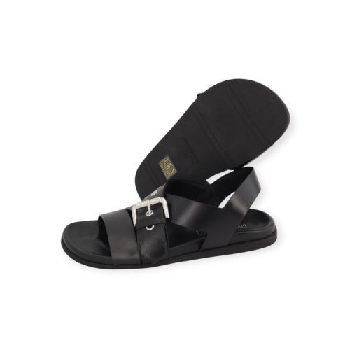 Guglielmo Rotta Turner sandaal voor dames in zwart leer.