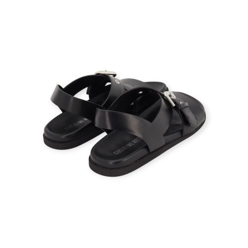 Guglielmo Rotta Turner sandaal voor dames in zwart leer.