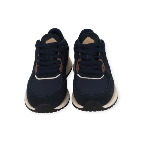 Hackett otto run heren sneaker in blauw suede.