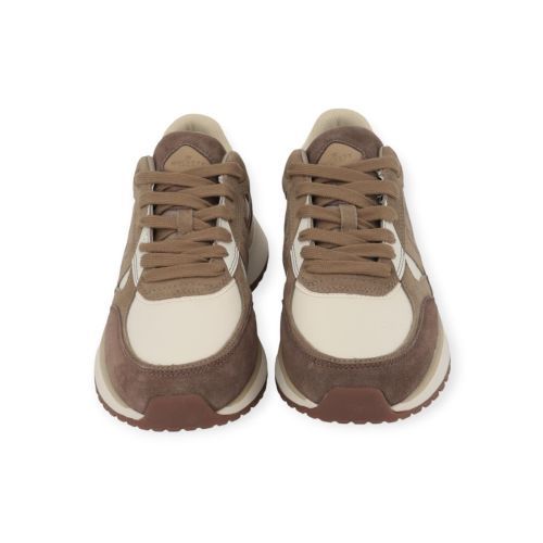 Hackett otto run heren sneaker in zand suede.