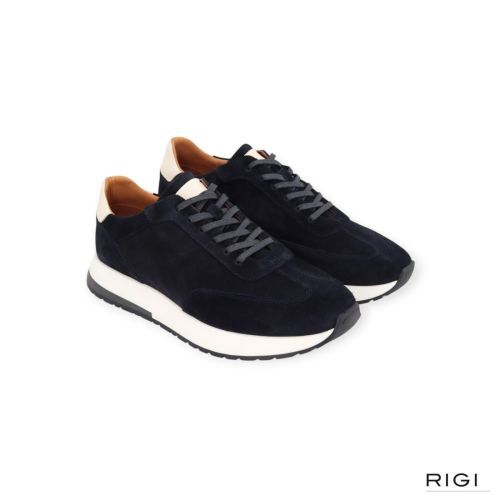 Hacket Rapid Chad heren sneaker in het blauw suede leer. Hacket Rapid Chad heren sneaker in het blauw suede leer.
