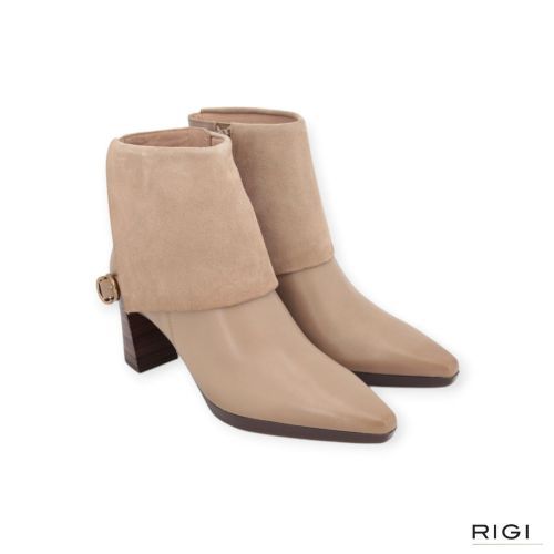 Hispanitas Bangkok HI265229 enkellaars voor dames in beige, taupe suède, leer. Hispanitas Bangkok HI265229 enkellaars voor dames in beige, taupe suède, leer.