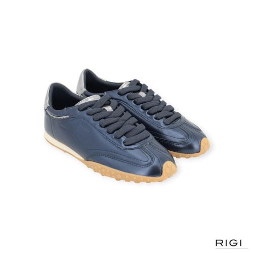 Hoff Bridge Metallics Blue sneaker in blauw metallic leer voor dames. 