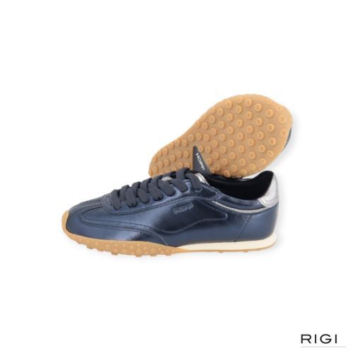 Hoff Bridge Metallics Blue sneaker in blauw metallic leer voor dames. 