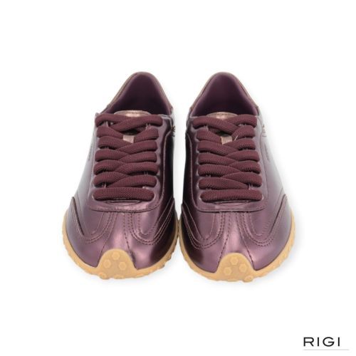 Hoff Bridge Metallics Burgundy sneaker in bordeaux metallic leer voor dames. 