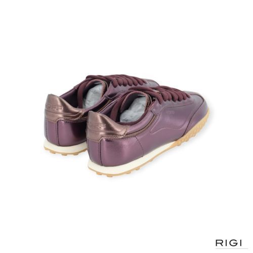Hoff Bridge Metallics Burgundy sneaker in bordeaux metallic leer voor dames. 